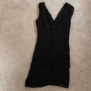 Black lace mini